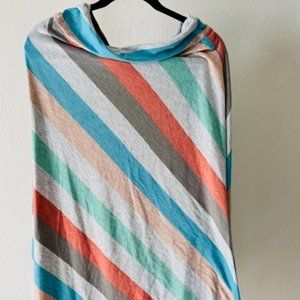 Maxi Skirt. Diagonal Stripes.